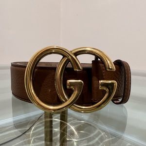 Authentic Gucci GG Leather Belt